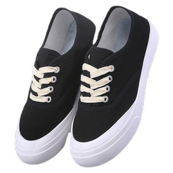 Canvas Shoes for Women, Spring and Summer Korean Style Versatile Thick-Soled Height-Increasing Sneakers, Soft-Soled Casual Fashion Versatile Couple Shoes Trendy Shoes