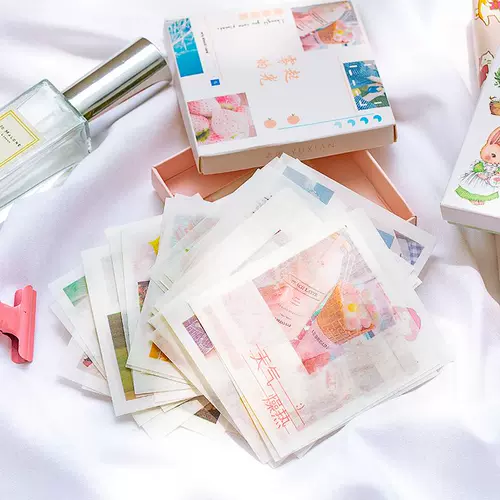 Японская наклейка, свежая подарочная коробка, милый брендовый комплект, ретро креативное украшение для ногтей в стиле древности, планировщик