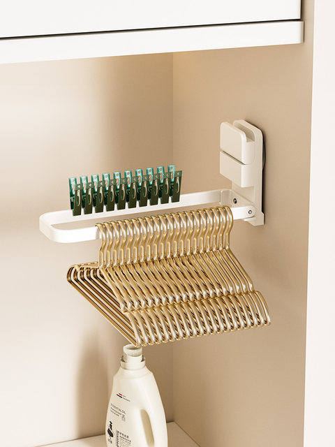 Suction cup hanger storage artifact balcony household punch-free multi-function wall hanging folding markless hanging hanger
