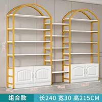 Длина 240 см, ширина 30 см, высота 215 см [дверь в европейском стиле], золотая полка [Тип D]