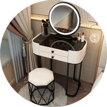 Dressing table transparent table top glass with light high appearance simple table ins style light luxury dressing table small apartment hot style