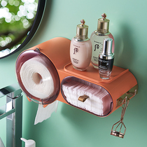 Face towel storage box Wall-mounted punch-free toilet bathroom tissue box Disposable facial towel rack