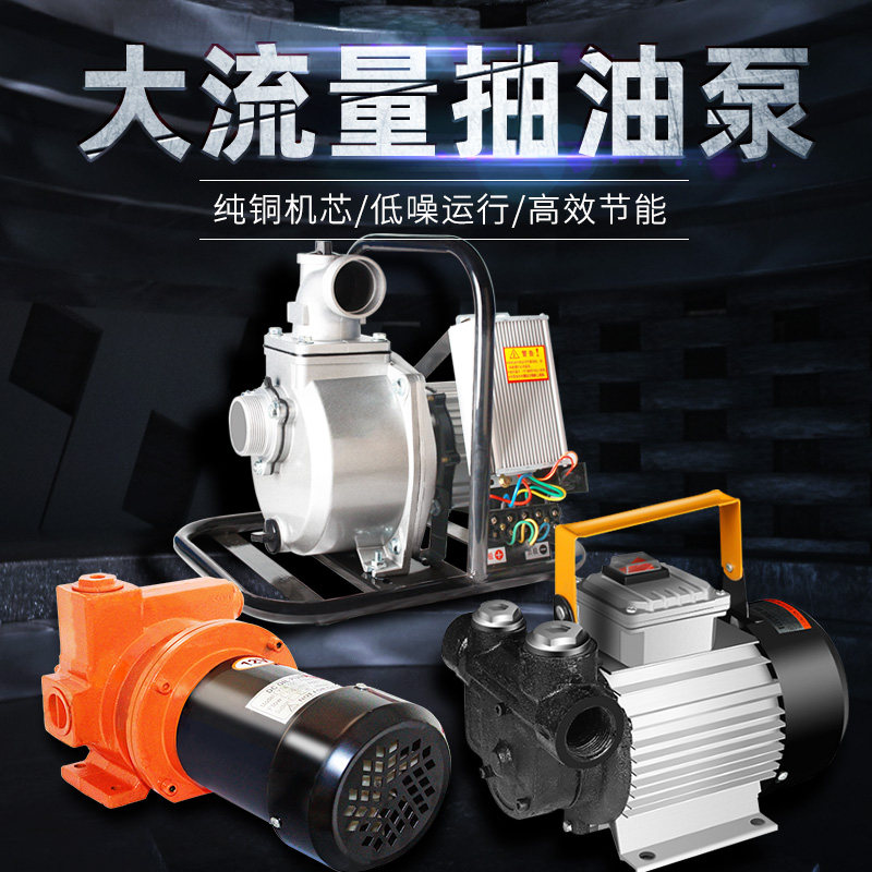 Diesel oil pump 12V 24V220V electric self-suction diesel oil pump assembly large-power high power
