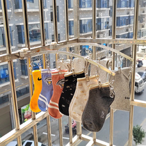 Clothes rack hook anti-theft net along stainless steel table window window cooling artifact window sock drying guardrail anti-theft window balcony