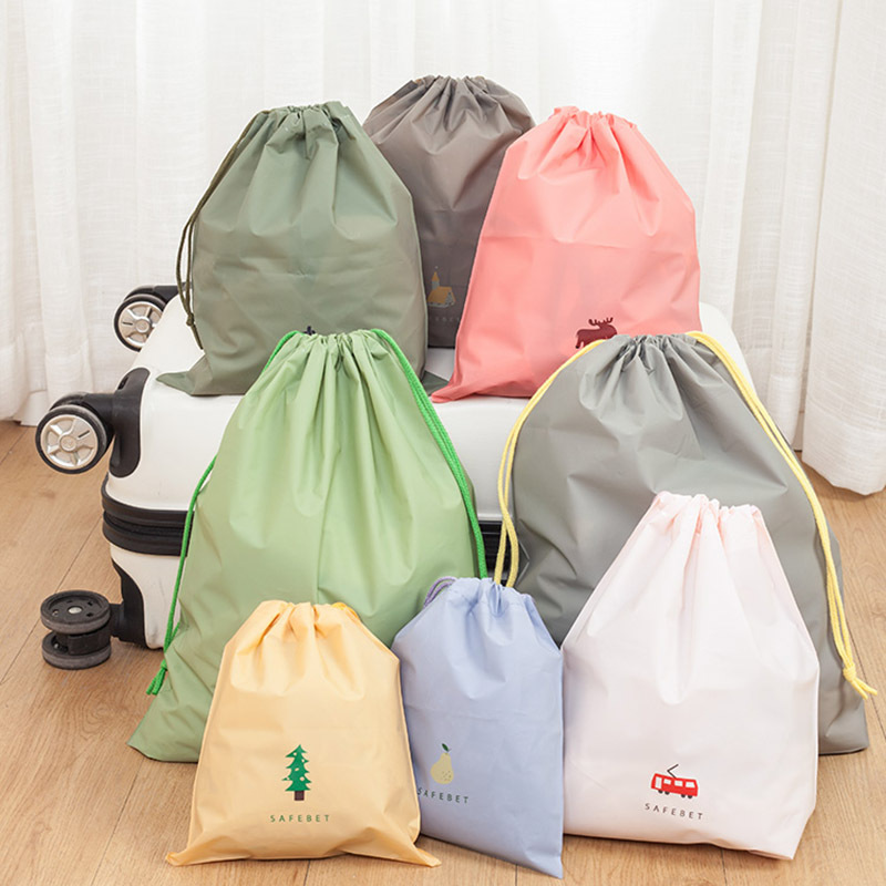 Travel Drawstring Waterproof Bag for Wet Clothes, Dirty Clothes, Small Cloth Pouch for Underwear, Socks, and Small Storage Drawstring Bag