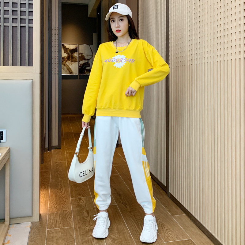 Sports Suit Women 2022 New Spring Fashion Advanced SensFashion Fried Street Sweatshirt Two Sets of Tide Casual