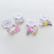 Korean version of the childrens hair circle small head rope Cute cartoon princess rubber band does not hurt the hair baby headdress hair rope