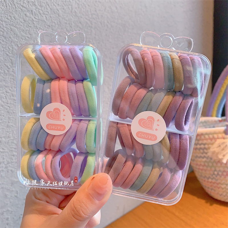 Boxed Basic Rubber Band Towel Ring Kidsren's Small Hair Ring Seamless Pull-Up Continuous Baby Hair Tie Small Headband Boxed Basic Rubber Band Towel Ring Kidsren's Small Hair Ring Seamless Pull-Up Continuous Baby Hair Tie Small Headband