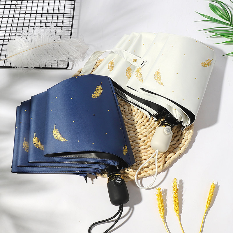 Fully automatic umbrella large folding small portable sun protection sunscreen sunscreen women sun and rain umbrella