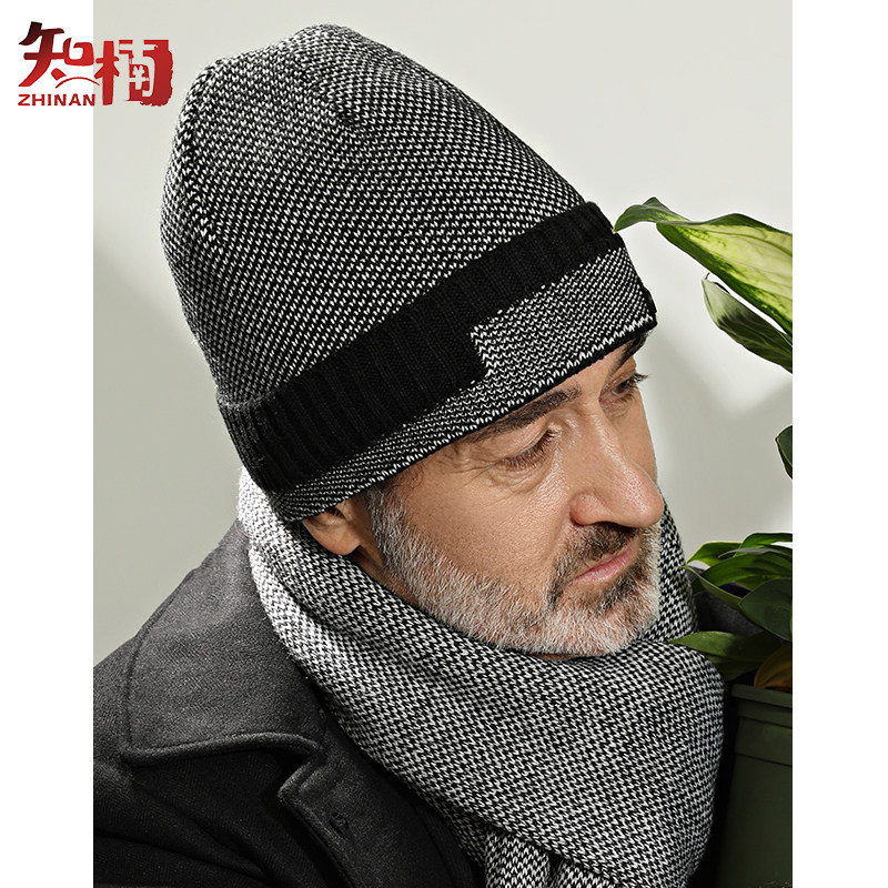 Elderly hat men's winter thickened with warm middle aged hair wool knit cap daddy Grandpa old man hat anti cold wind