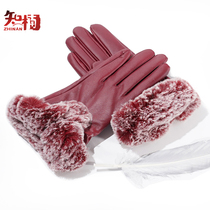 Middle-aged and elderly gloves female winter warmth old mens gloves autumn and winter riding cold-proof mother-in-law