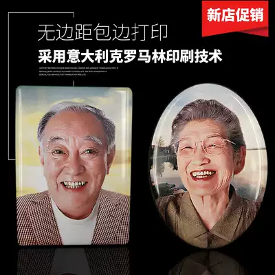 Laser high temperature laser imported from Italy porcelain image custom elderly photo custom ceramic memorial art photo production