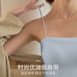 Шелковая майка топ, летний тонкий топ с чашечками, белое защитное белье, топ без лямок, красивая спина