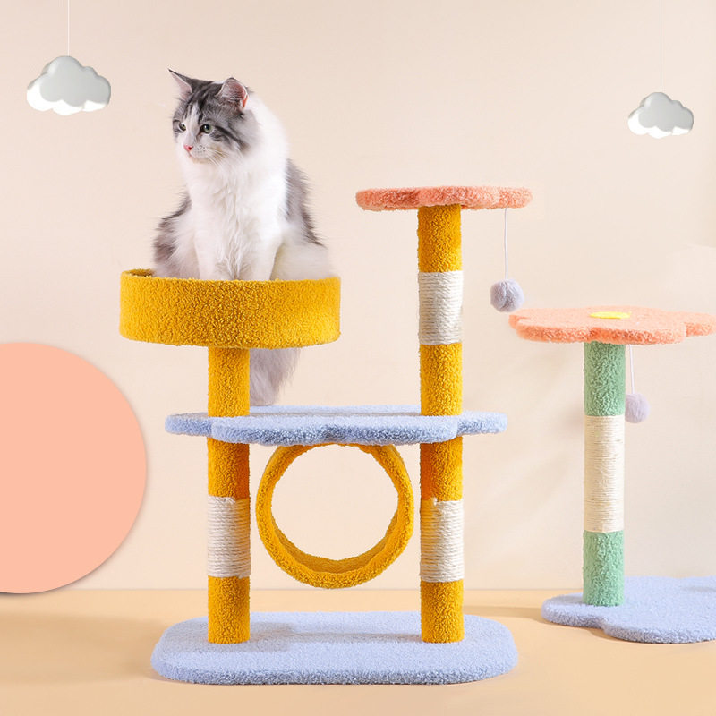 Net red flower cat climbing frame cat litter one small non-occupied vertical column cat rack special clearance cat supplies