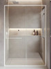 Extremely Narrow Buffer-Type Linear Shower Enclosure with Dry and Wet Separation, Glass Partition, Bathroom Sliding Door, Shower Screen