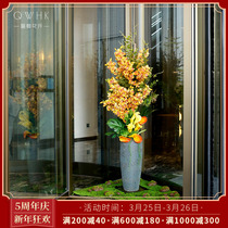 Hotel Swivel Door Floral Decoration Flower Hall Mall Simulation Flowers Large Floor Vases Fake Flower Pendulum for sale