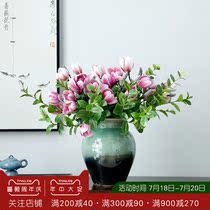 New Chinese zen simulation flower ornaments Living room bedroom study decorative flowers Entrance dining table Japanese high-end decoration fake flowers