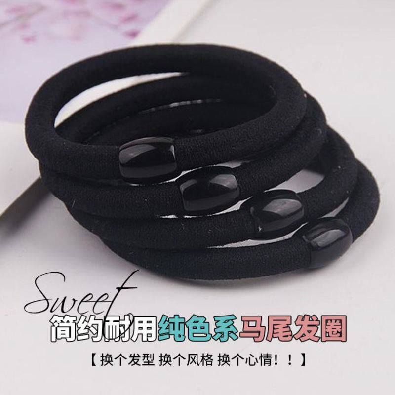 Hair ring 2021 New coarse black high elastic durable hair circle Women Jane approximately fashion hair ring without injury and rough hair
