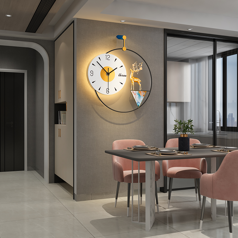 Nordic Light Luxury Watches hanging bell Living room Fashion Home decoration Modern Atmosphere personality Creative Net Red clock hanging wall