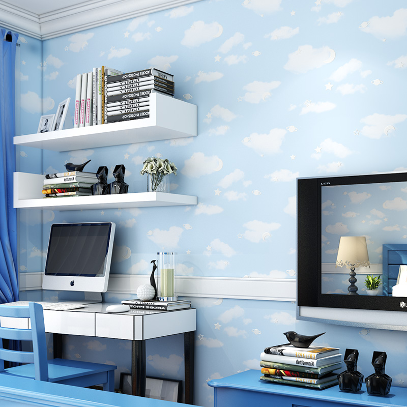 Children's room Self-adhesive wallpaper Warmth Bedroom Wallpaper 3D Stereoaccurately Pressed Cartoon Wallpaper Old House Renovation Eco-friendly Sticker-Taobao