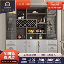 Simple modern living room wine cabinet Light luxury dining side cabinet storage cabinet European-style dining room cabinet multi-function storage cabinet customization