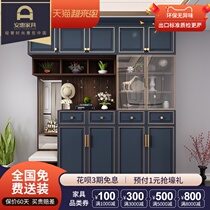 Shoe cabinet Simple modern foyer cabinet Multi-function light luxury entrance cabinet Living room partition cabinet door combination with shoe stool