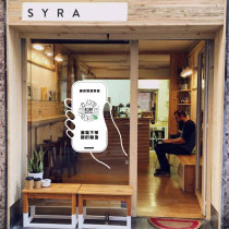 Lobster stall dessert shop milk tea QR code scan code ordering glass sticker whole pasting