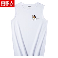 Nam Cực Nam phiên bản Hàn Quốc của áo vest nam rộng trẻ trung mùa hè cotton in áo thun thể thao không tay áo thun - Áo vest cotton áo lông vũ