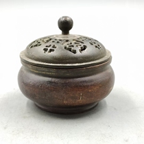 Ancient play miscellaneous incense stove round Xuancalligraphy Bottom fragrant smoked stove Home Process Buddha Former dedicated to retro bronze ware pendulum