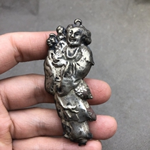 Antique - played miscellaneous hanging piece Gift silver lock household handklift parts