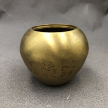 Antique Miscellaneous Incense Furnace Zodiac Aroma Furnace Copper Furnace Home Craft Ornament Small Furnace Copper