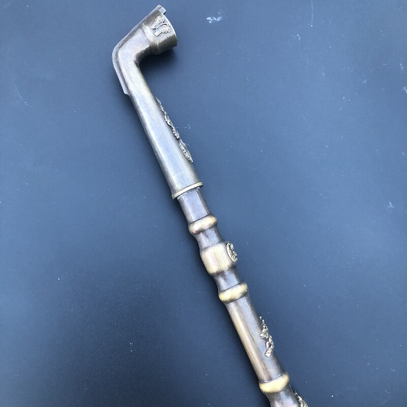 Cigarette pot Cigarette rod old-fashioned smoking set Cigarette bag long tobacco rod nostalgic objects antique miscellaneous copperware