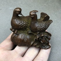 Ancient Miscellaneous Little Mandarin Piece Piece Household Process Copper Handhandle Parts