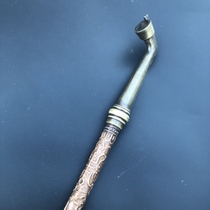 Pipe pot tobacco tobacco bag household gift film and television props medium toy piece pot antique copper