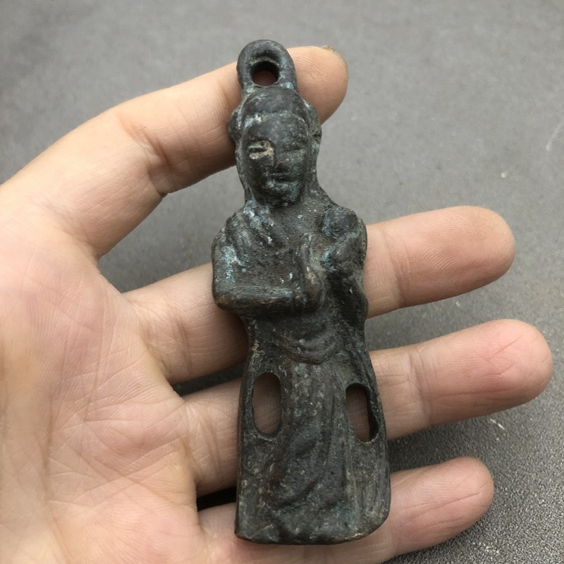 Antique Antique Collection Bronze Han Dynasty Character Pendant Home Craft Single Price
