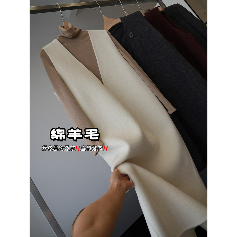 Store Anniversary Big Sale 50% off Ow Style Vest Dress! Sheep Wool Deep V-Neck Woolen Dress for Women Autumn<Jzzp061 Store Anniversary Big Sale 50% off Ow Style Vest Dress! Sheep Wool Deep V-Neck Woolen Dress for Women Autumn<Jzzp061