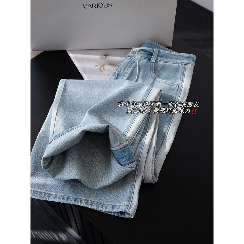 50% off Treasure Pants Style! Relaxed Washed Cotton Lace-Up Jeans for Women, Spring 26《Qzjy051》