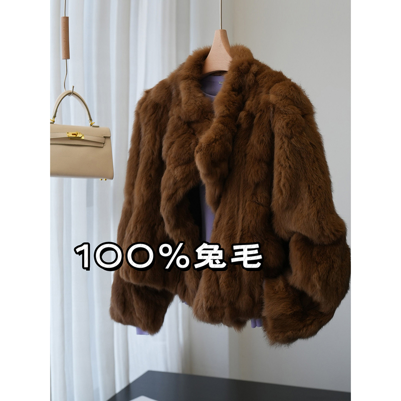 New Products Are Now Available! 50% off Off-Season Big Sale! Luxurious and Elegant 100% Rabbit Fur Coat for Women《Rojzzf025》