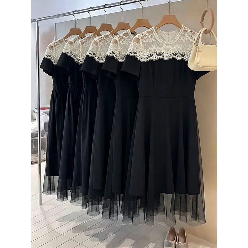 In Stock, Say Goodbye to 70% off! Stunningly Beautiful! Lace Embroidery~ French Mesh Waist-Cinching Dress for Women<Uzzn059 In Stock, Say Goodbye to 70% off! Stunningly Beautiful! Lace Embroidery~ French Mesh Waist-Cinching Dress for Women<Uzzn059
