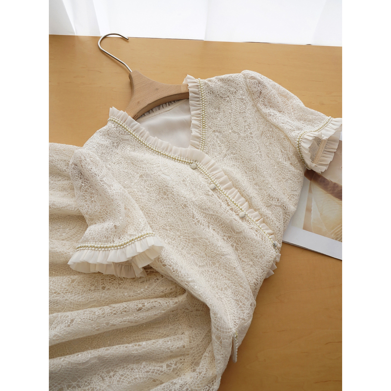 In Stock, Farewell 70% off Lace Crochet + Sequin Craft | Heavy Beaded V-Neck T-Shirt Dress for Women `Jzzx051 In Stock, Farewell 70% off Lace Crochet + Sequin Craft | Heavy Beaded V-Neck T-Shirt Dress for Women `Jzzx051