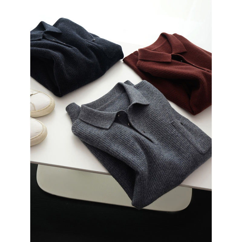 In Stock Now: 50% off 100% Wool! Thick and Soft Men's Polo Collar Warm Sweater『Tznj014』 In Stock Now: 50% off 100% Wool! Thick and Soft Men's Polo Collar Warm Sweater『Tznj014』