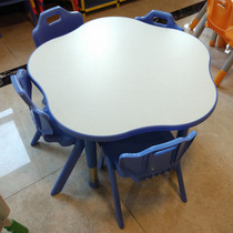 Kindergarten plum blossom table Childrens game dining table and chair Educational toy table