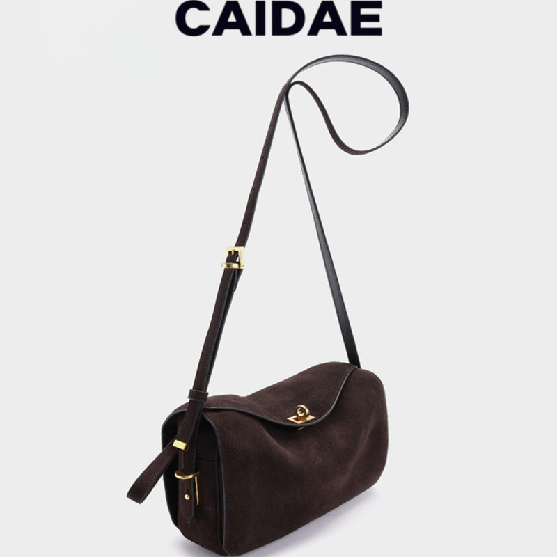 Autumn and Winter New Suede Shoulder Crossbody Bag Niche Commuter Women's Large Capacity Casual Simple Bag