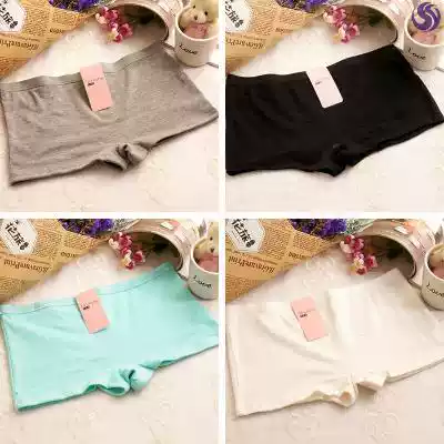 Urban sexy beauty four corners underwear 95%cotton female pure cotton female solid color girl 4 pieces women's four corners 