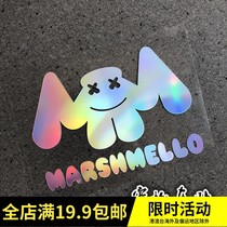 Colorful Laser Colorful Trend Personality Top 100 Electronic Music Locomotive Pedal Maverick Motorcycle Sticker