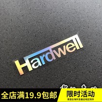 Hidh global DJ champion HARDWELL holographic peripheral sticker luggage computer pedal motorcycle sticker