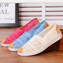 2019 summer new old cloth shoes women flat net openwork fisherman shoes womens single shoes pedal mother shoes