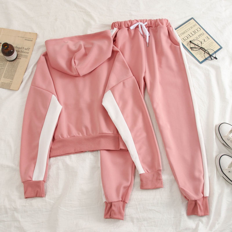 New Spring and Autumn Korean Style Students Loose Casual Suit Casual Internet Celebrity Foreign Style Fashion Sportswear Thin Two-piece Set