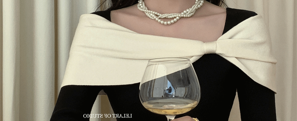off-shoulder knitted sweater - Taobao product photo 6