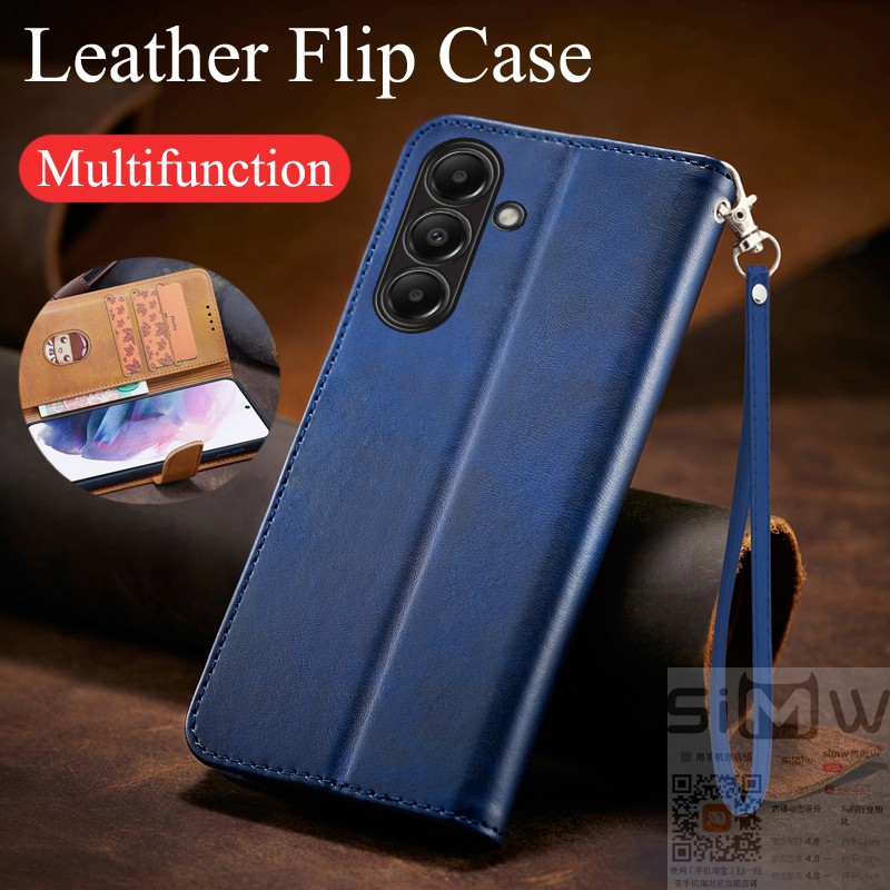Suitable for Samsung A17 mobile phone case Galaxy A17 5G clamshell leather case SM-A1760 all-inclusive silicone case A176B protection samsunga anti-fall galaxy business A17 new style